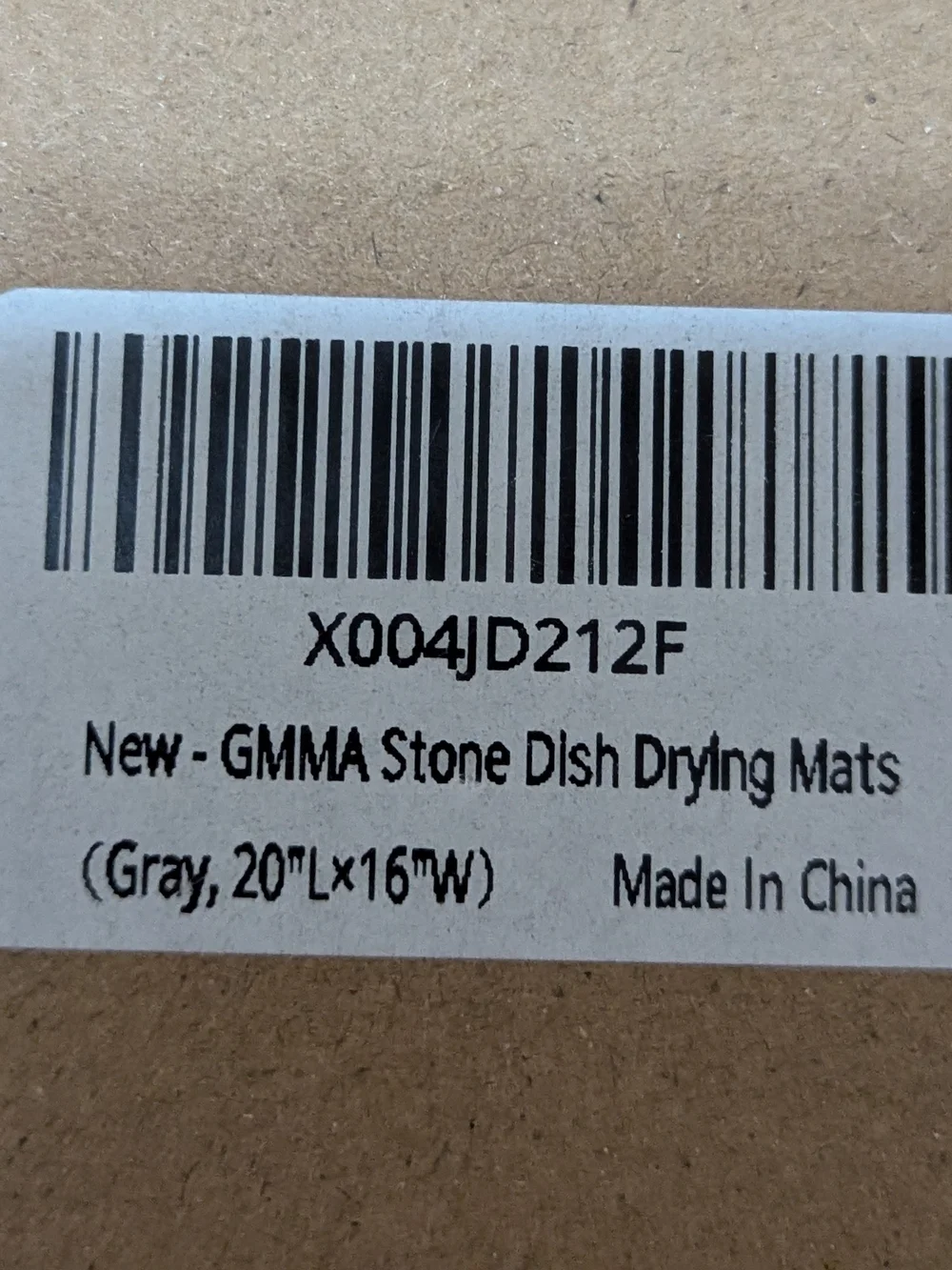 Stone Dish Drying Mat Gray - Kitchen Accessory